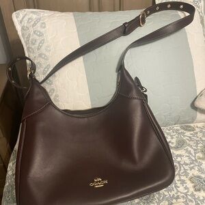Coach Dark Brown Leather Shoulder Bag
